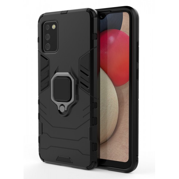 POWERTECH Θήκη Ring Armor MOB-1673 για Samsung A02s, μαύρη - Powertech
