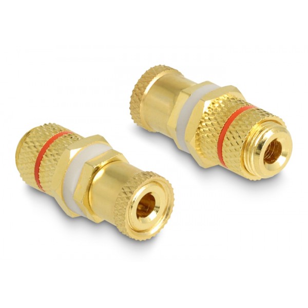 DELOCK αντάπτορας σύνδεσης καλωδίων ήχου 64145, κόκκινος-χρυσός - DeLock