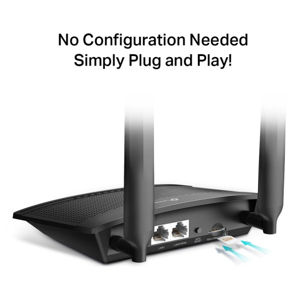 TP-LINK Wireless N Router TL-MR100, 4G LTE, Wi-Fi 300Mbps, Ver. 1.2 - tp-link