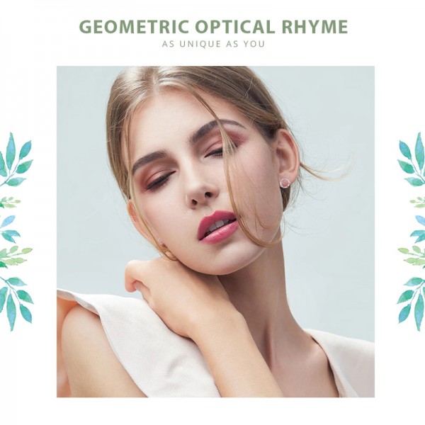 BAMOER σκουλαρίκια καρφωτά PAS437 σε σχέδιο κύκλου, ασήμι 925, ασημί - BAMOER