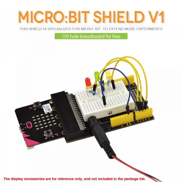 KEYESTUDIO Micro:bit prototyping shield V1 KS0292, με small breadboard - Ρομποτική
