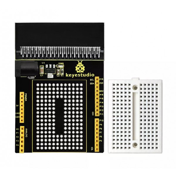 KEYESTUDIO Micro:bit prototyping shield V1 KS0292, με small breadboard - Ρομποτική