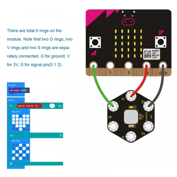 KEYESTUDIO PIR motion sensor module KS0422 για Micro:bit - Ρομποτική