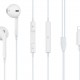 CELEBRAT earphones με μικρόφωνο G17, Lightning, Φ14mm, 1.2m, λευκά