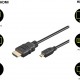 GOOBAY καλώδιο micro HDMI σε HDMI 53786 με Ethernet, 4K/60Hz, 3m, μαύρο