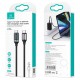 USAMS καλώδιο USB Type-C US-SJ546, 100W/5A, 1.2m, μαύρο