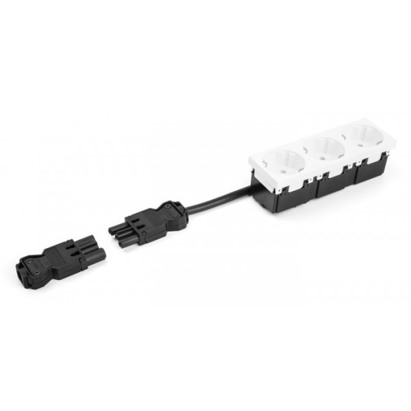 DELOCK σύνδεσμος εγκατάστασης 3-pole 64147, GST 18/3 set, μαύρος - Service & Εργαλεία