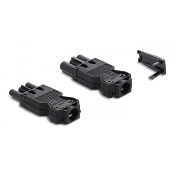 DELOCK σύνδεσμος εγκατάστασης 3-pole 64147, GST 18/3 set, μαύρος - Service & Εργαλεία