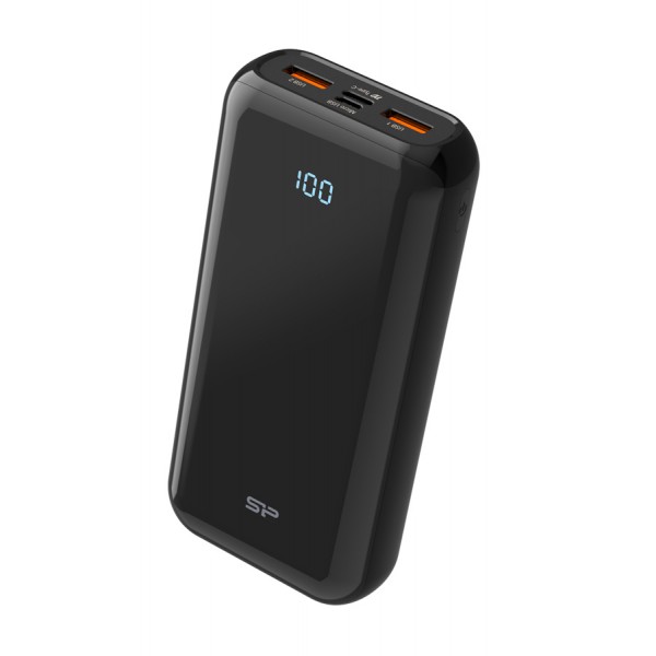 SILICON POWER power bank QS28, 20000mAh, 2x USB & USB Type-C, 18W, μαύρο - Silicon Power