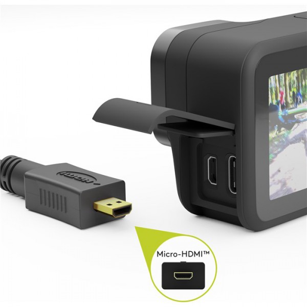 GOOBAY καλώδιο micro HDMI σε HDMI 53784 με Ethernet, 4K/60Hz, 1.5m, μαύρο - GOOBAY