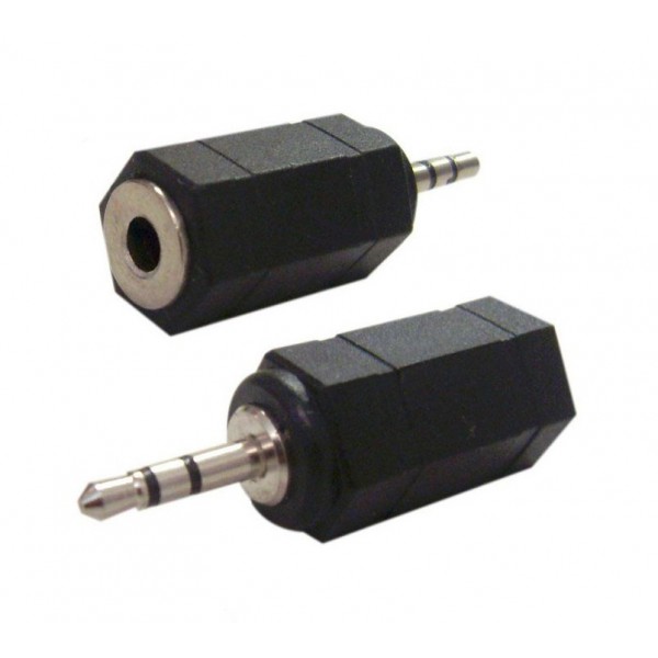 POWERTECH αντάπτορας 2.5mm σε 3.5mm CAB-J014, μαύρος, 5τμχ - Powertech