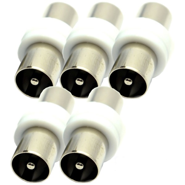 POWERTECH αντάπτορας PAL 9.5mm αρσενικό CAB-V022 για TV, 5τμχ - RF (Κεραίας)
