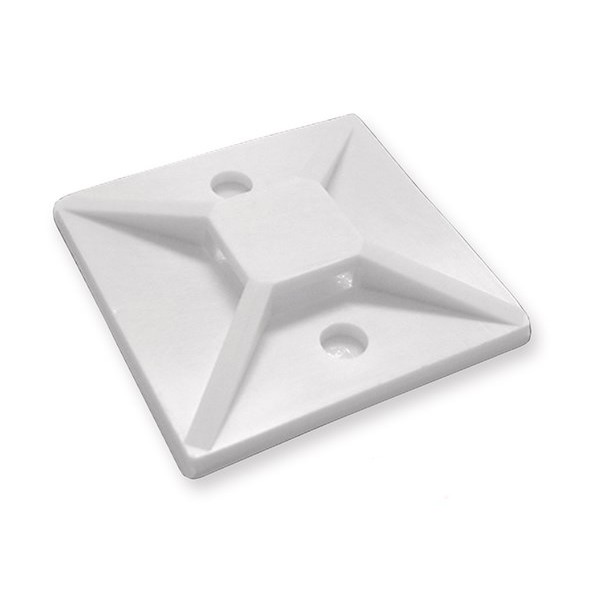 POWERTECH Αυτοκόλλητη βάση δεματικών, 30 x 30, 50τεμ, White - Τακτοποίηση Καλωδίων