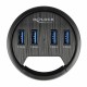 DELOCK USB hub 64153, 4x θυρών, 5Gbps, Φ60mm, USB σύνδεση, μαύρο