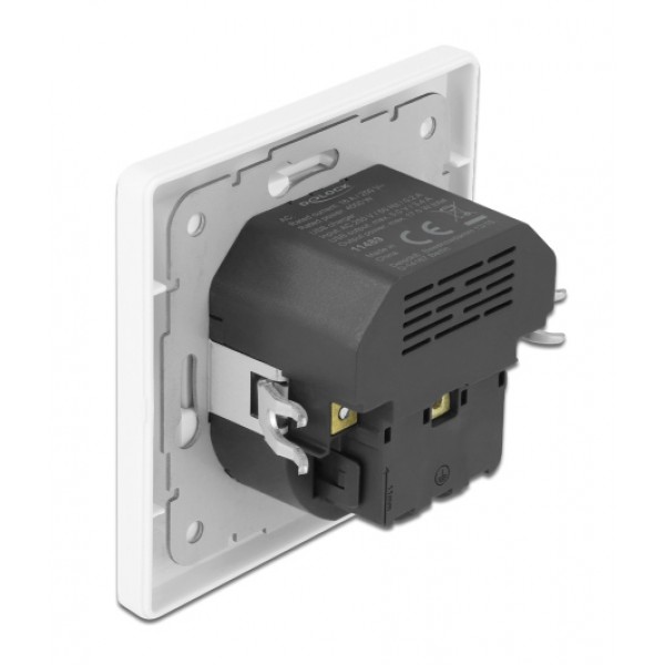 DELOCK πρίζα τοίχου 11489 με θύρες φόρτισης USB & USB Type-C 3.4A, λευκή - Service & Εργαλεία