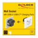 DELOCK πρίζα τοίχου 11489 με θύρες φόρτισης USB & USB Type-C 3.4A, λευκή
