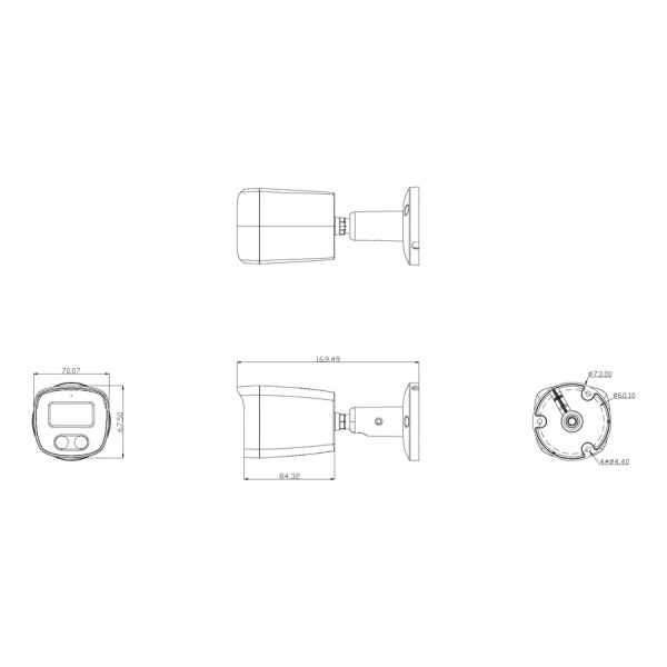 LONGSE IP κάμερα BMSCFG200, 2.8mm, 2MP, αδιάβροχη IP67, PoE