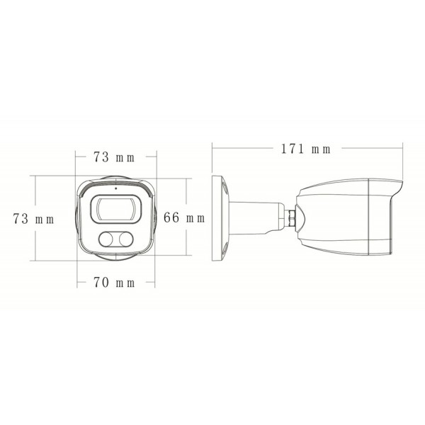 LONGSE IP κάμερα BMSAFG200WH, 2.8mm, 2MP, αδιάβροχη IP67, PoE