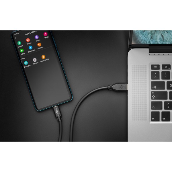 GOOBAY καλώδιο USB σε USB-C 73141, 15W, 5Gbps, 3m, μαύρο - GOOBAY
