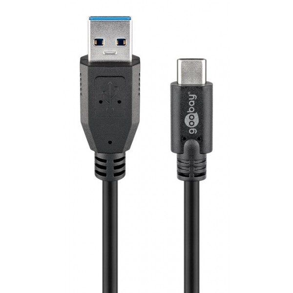 GOOBAY καλώδιο USB σε USB-C 73141, 15W, 5Gbps, 3m, μαύρο - GOOBAY