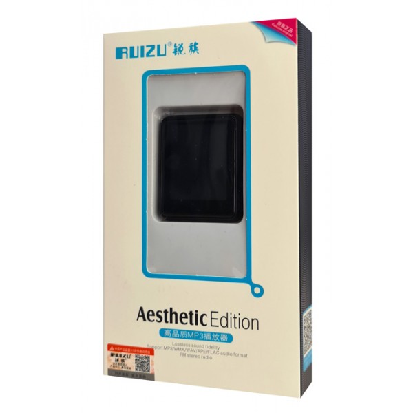 RUIZU MP3 player M4 με ηχείο, 1.8", 16GB, BT, ελληνικό μενού, μαύρο