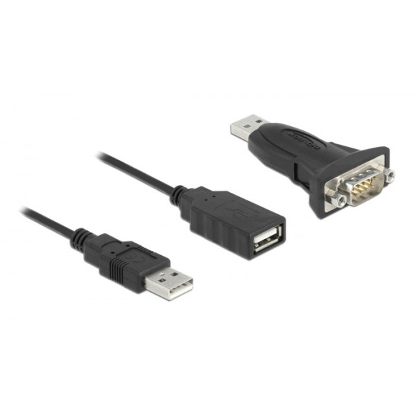 DELOCK αντάπτορας USB σε RS-232 DB9 61506 με καλώδιο USB, 0.8m, μαύρο - USB