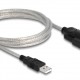 DELOCK καλώδιο USB σε RS-232 DB9 61314 με αντάπτορα DB25, 1.8m, μαύρο