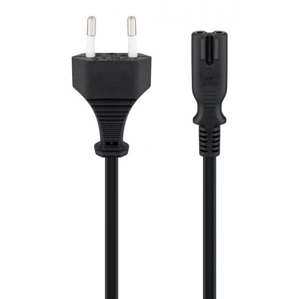 GOOBAY καλώδιο τροφοδοσίας Euro 95038, 2x 0.75mm², 3m, μαύρο - Τροφοδοσία