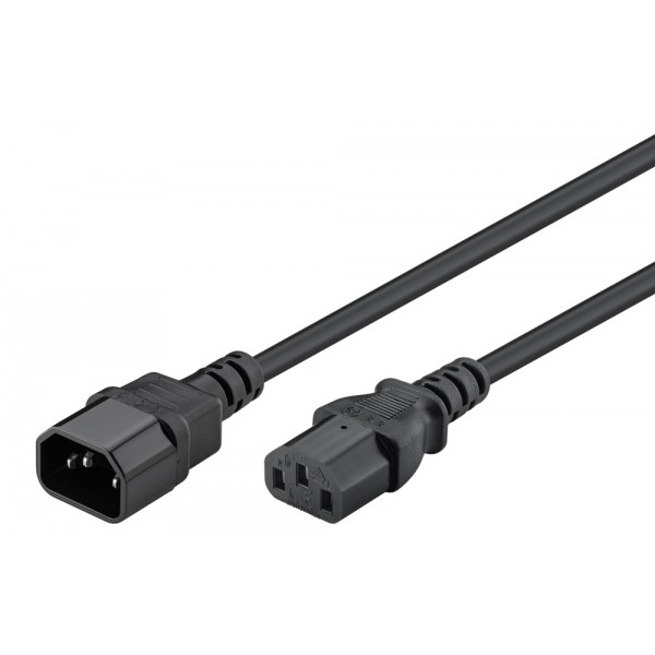 GOOBAY καλώδιο προέκτασης τροφοδοσίας 68602, 0.75mm², 1.5m, μαύρο - Τροφοδοσία