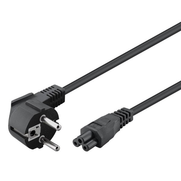 GOOBAY καλώδιο τροφοδοσίας 44877, γωνιακό, 0.75mm², 3m, μαύρο - Τροφοδοσία
