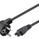 GOOBAY καλώδιο τροφοδοσίας 44877, γωνιακό, 0.75mm², 3m, μαύρο