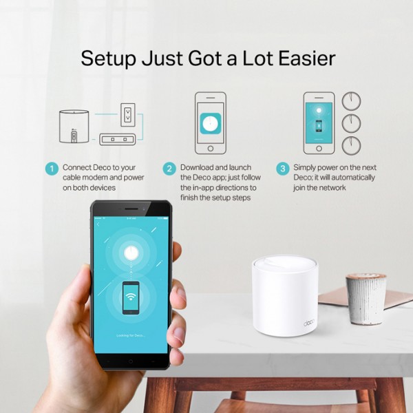 TP-LINK Mesh WiFi 6 access point Deco X20, AX1800 Dual Band, 2τμχ, V.2.0 - tp-link