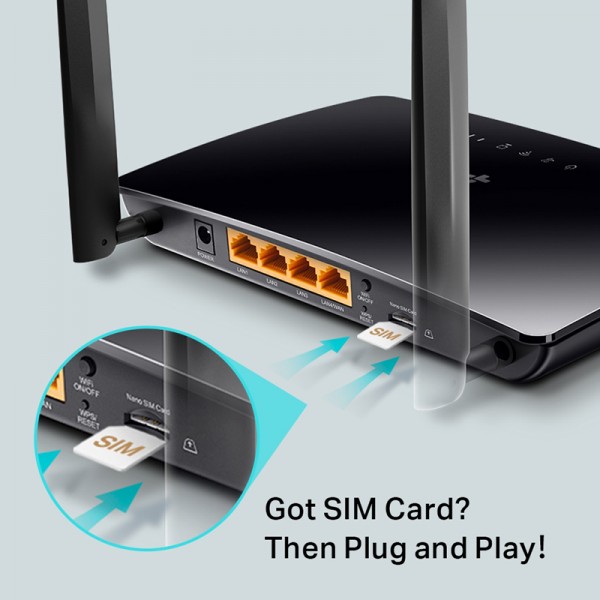 TP-LINK router Archer MR200, 4G LTE, Wi-Fi 750Mbps AC750, Ver. 5.2 - tp-link