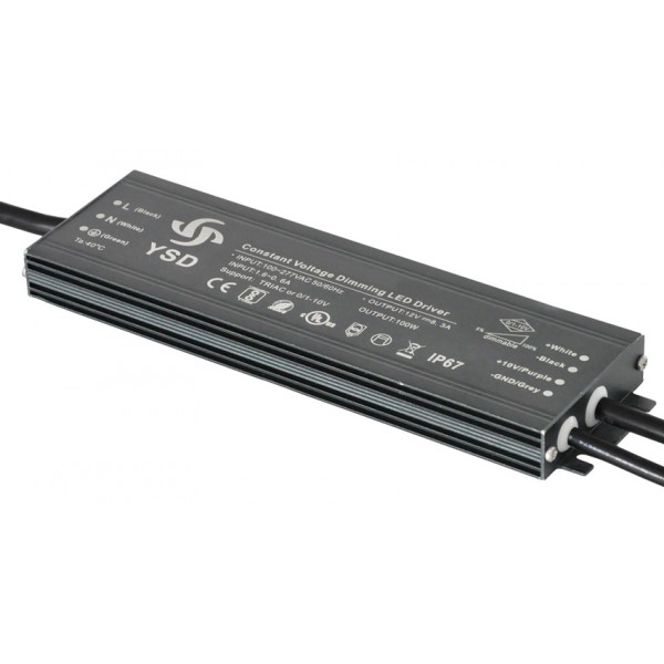 YSD τροφοδοτικό DC 100WUGF-12, 12VDC, 100W, 8.3A, IP67, dimmable - YSD