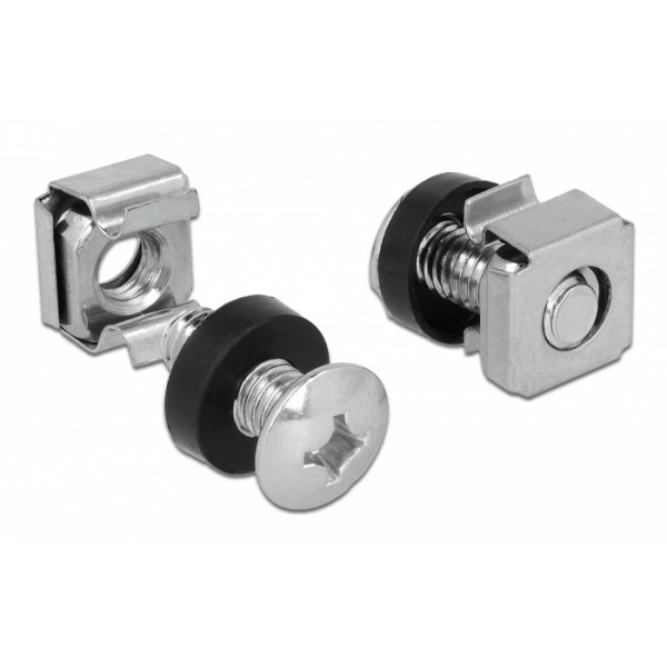 DELOCK σετ βίδες με παξιμάδια 42420 για rack, M6/16mm, 20τμχ - Καμπίνες - Rack