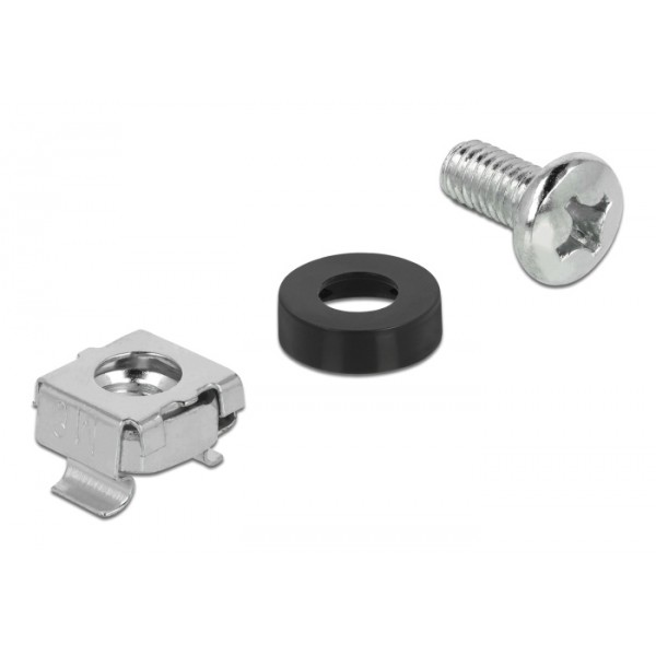 DELOCK σετ βίδες με παξιμάδια 42420 για rack, M6/16mm, 20τμχ - Καμπίνες - Rack