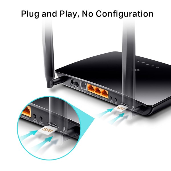 TP-LINK Wireless N Telephony Router TL-MR6500V, 4G LTE, 300Mbps, V. 1.20 - Modem - Router