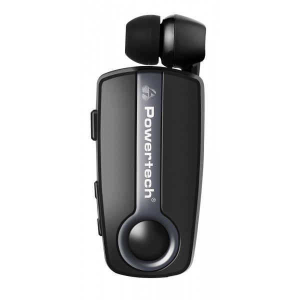 POWERTECH earphone Klipp 2 PT-998 multipoint, Bluetooth 5.1, USB-C, γκρι - Powertech