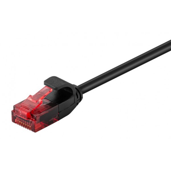 GOOBAY καλώδιο δικτύου 93717, CAT 6 U/UTP, slim, copper, 5m, μαύρο - GOOBAY