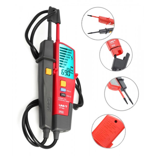 UNI-T μετρητής τάσης AC/DC UT18D, αδιάβροχος IP65, 12V έως 690V - UNI-T