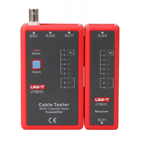 UNI-T tester καλωδίων δικτύου UT681C, RJ45/RJ11/BNC - UNI-T
