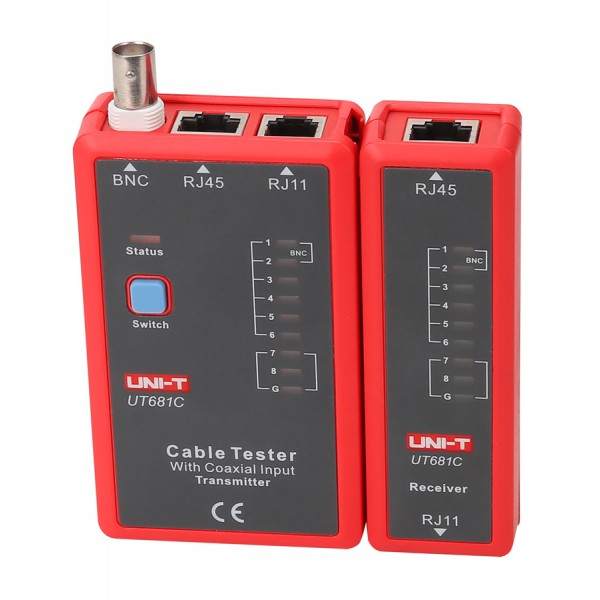 UNI-T tester καλωδίων δικτύου UT681C, RJ45/RJ11/BNC - UNI-T