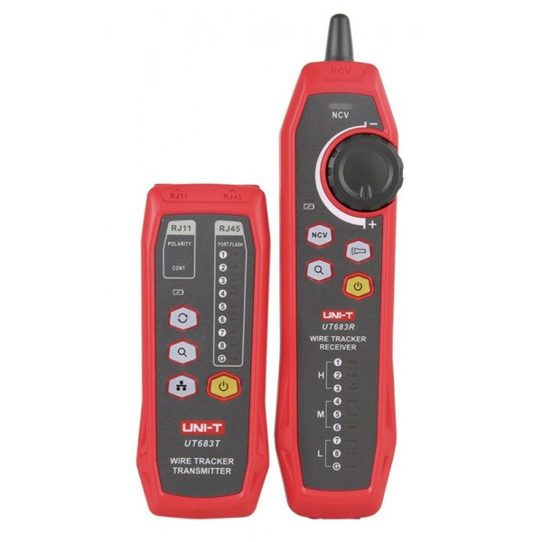 UNI-T tester καλωδίων δικτύου UT683KIT, RJ45/RJ11 - UNI-T