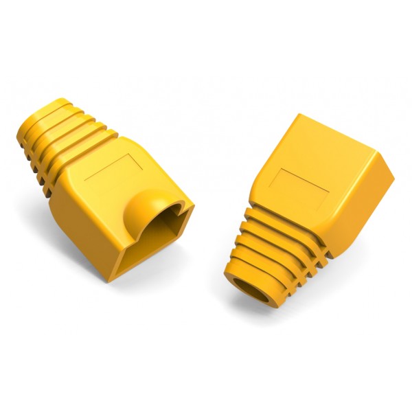 POWERTECH κάλυμμα για βύσμα δικτύου RJ45 CAB-N284 κίτρινο, 10τμχ - Powertech