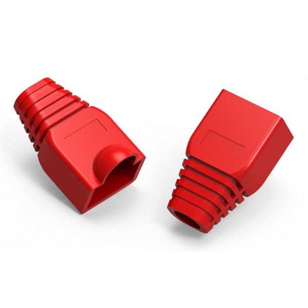 POWERTECH κάλυμμα για βύσμα δικτύου RJ45 CAB-N093, κόκκινο, 10τμχ - Powertech