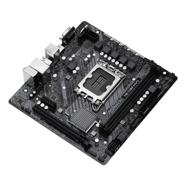 ASROCK μητρική H610M-HVS, 2x DDR4, s1700, USB 3.2 Gen1, mATX - Asrock