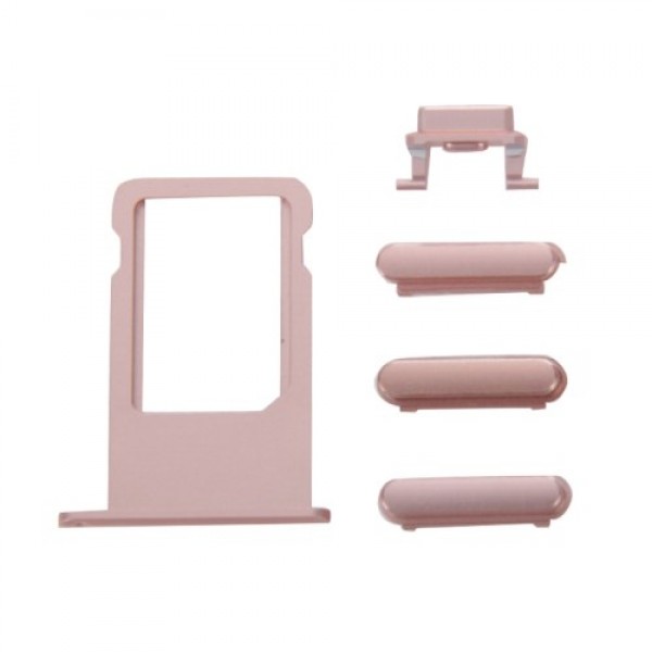 Πλαϊνά πλήκτρα και Βάση Sim για iPhone 7 Plus, Rose Gold - Service