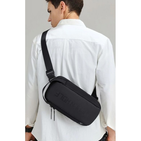 GOLDEN WOLF τσάντα μέσης GXB00131, αδιάβροχη, μαύρη - GOLDEN WOLF