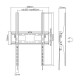 BRATECK επιτοίχια βάση τηλεόρασης LP42-64AT, 37-75", έως 75kg, οριζόντια