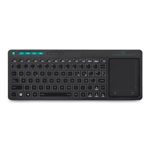 RIITEK ασύρματο πληκτρολόγιο Mini K18+ με touchpad, RGB backlit, 2.4GHz - Τηλεχειριστήρια & Πληκτρολόγια